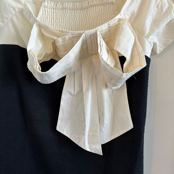NWOT Anthropologie Maeve Bow Colorblocked Shift Mini Dress - Picture 8 of 14
